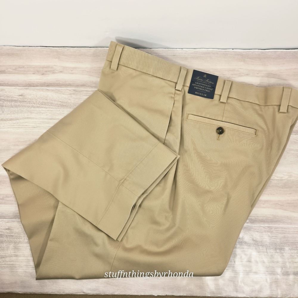 NWT Brooks Brothers Advantage Chino Stretch Pants Men W40/L30 MSRP$118